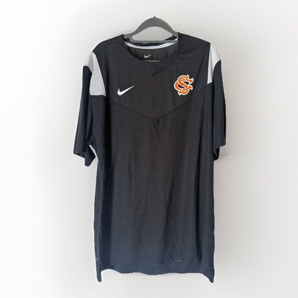 Nike USC Trojans Baseball Drifit Short Sleeve Shirt Size XL Logo Black